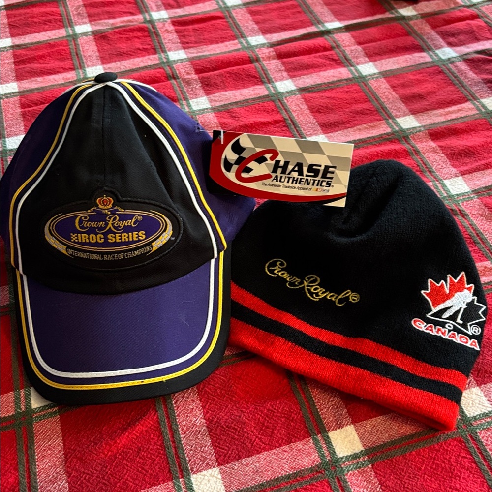 NWT Crown Royal Iroc Series International Race Champions cap and Crown Toque